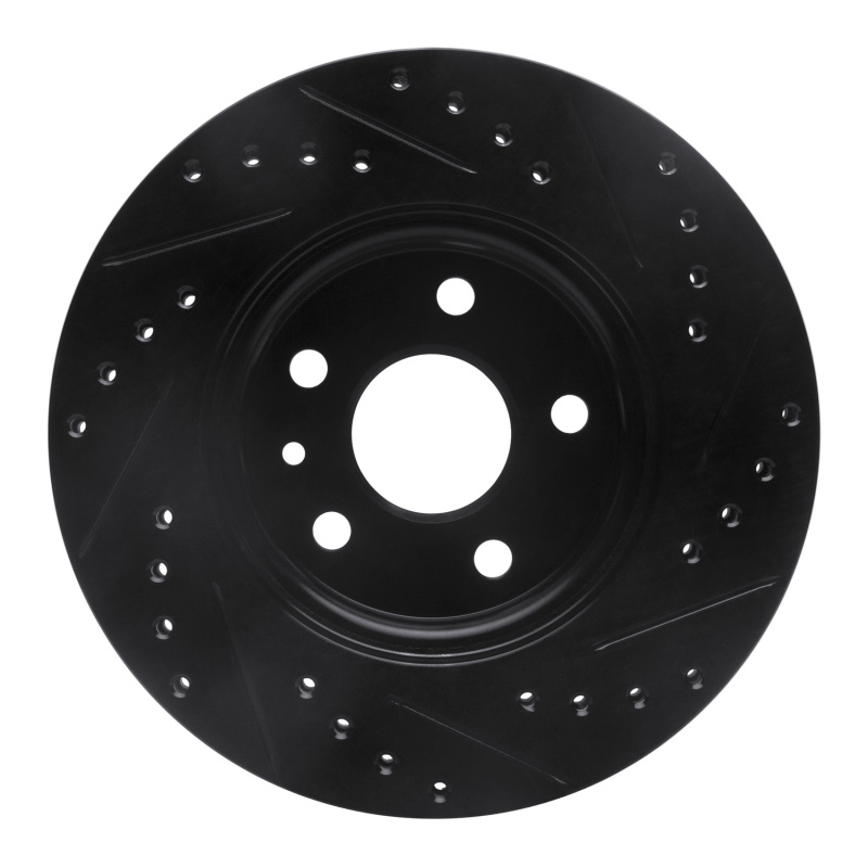 Chevrolet Bolt EUV Brake Rotor (1) - Front Right - R1 Concepts - Drilled & Slotted - Black - `11-`23